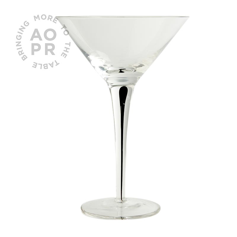 Black Midnight Martini Glassware Rentals