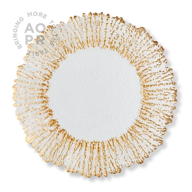 Deniz Gold Flower Charger All Occasions Party Rental